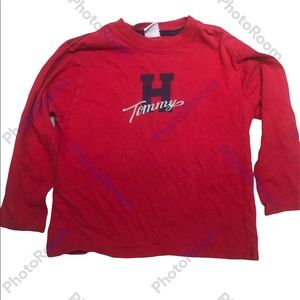 Red Tommy Hilfger Long Sleeve Tee for Kids
